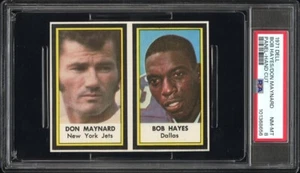 Tarjeta sin cortar 1971 Don Maynard Bob Hayes PSA 8 POP 1/1 0^ rara v Topps RC DELL NFL - Imagen 1 de 4