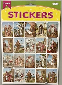40 Stck. Katholische religiöse Aufkleber 1""x1,5"" Heilige Familie Padre Pio Engel - Bild 1 von 2