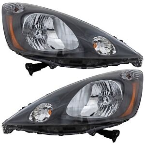 Headlight Set Left and Right For 2009-2014 Honda Fit Base DX LX Model