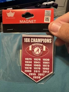 Alabama Crimson Tide 18X National Champions Banner 🧲 2x3” LICENSED - Picture 1 of 1