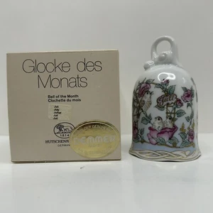 Hutschnreuther Juli / July Birds & Blossoms Monthly Bell Porcelain Bell With Box - Picture 1 of 7