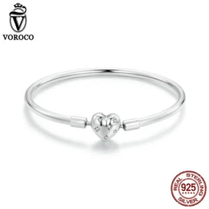 Voroco Real 925 Sterling Silver Exquisite Starry CZ Bracelet Women Gifts Jewelry - Picture 1 of 15