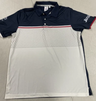 Camisa de golf Puma Volition America para hombre talla grande roja, blanca y azul Foto 1 de 4