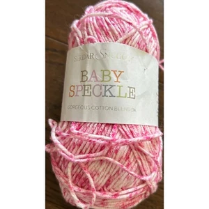 Sirdar Snuggly Baby Speckle Yarn Pink White Cotton Blend DK Knitting - Picture 1 of 4