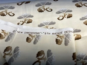 Vintage 1981 2 Yards of 48" Wide New Dimensions 5th Avenue Designs Fabric - Picture 1 of 8