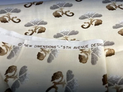 Vintage 1981 2 Yards of 48" Wide New Dimensions 5th Avenue Designs Fabric - Image 1 of 4
