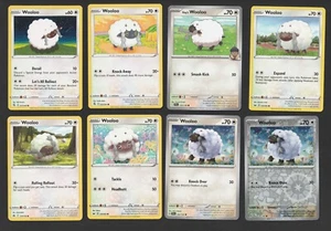 Wooloo Pokemon Card Collection Set of 8 English Cards Cute With Holo Rare SM SV - Picture 1 of 1