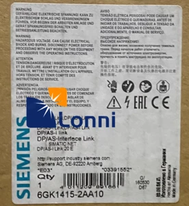 6GK1415-2AA10 6GK1415-2AA10 Nuevo Siemens DP/AS-Interface Link 20E - Imagen 1 de 5