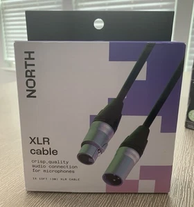 North XLR Mikrofon Mic 3-Pin Stecker auf Buchse Kabel Kabel Stecker NEU - Bild 1 von 2
