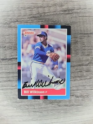 BILL WILKINSON 1988 DONRUSS AUTOGRAPHED SIGNED AUTO BASEBALL CARD - Image 1 of 2