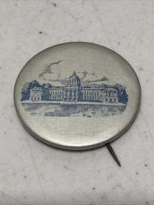 Harrisburg PA State Capitol Building Pennsylvania Vintage Button Pin Pinback - Bild 1 von 4