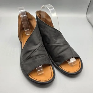 Free People Mont Blanc Sandalen Damen 37 schwarz Leder D'orsay Boho Slipper - Bild 1 von 15