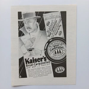1931 Kaiser's Brust Caramellen Werbeanzeige Werbung Reklame Print Ad - Picture 1 of 1