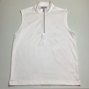 johnnie-O Caleb Performance 1/4 Zip Vest White Men’s Small - Picture 1 of 10