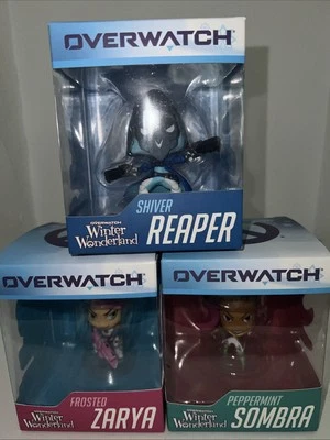 Overwatch Reaper Zarya Sombra Figures Winter Wonderland Cute But Deadly Lot NEW - Image 1 of 4