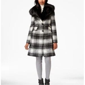 Laundry Wool Coat Jacket Faux Fur Collar Button Up Winter Warm Women's Size XXL - Picture 1 of 8