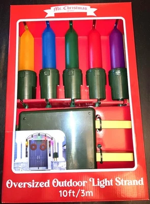 MR CHRISTMAS | 10ft Oversized Light Strand Jumbo Bulbs Holiday Decor New In Hand - Image 1 of 2