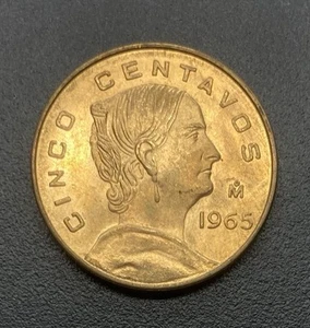 Mexican Money, Mexico 5 Centavos Coin - Picture 1 of 4