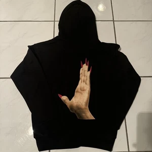 NWOT Rosalía MOTOMAMI Tour Exclusive Hoodie Hand Small Black Reggaeton Latin Rap - Picture 1 of 5