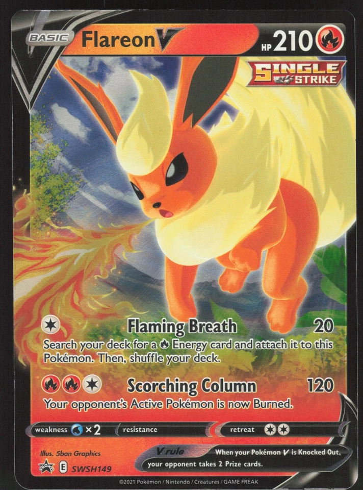Flareon V SWSH149 Promo Pokemon TCG SWSH: Sword & Shield Promo Cards NM - Image 1 of 2