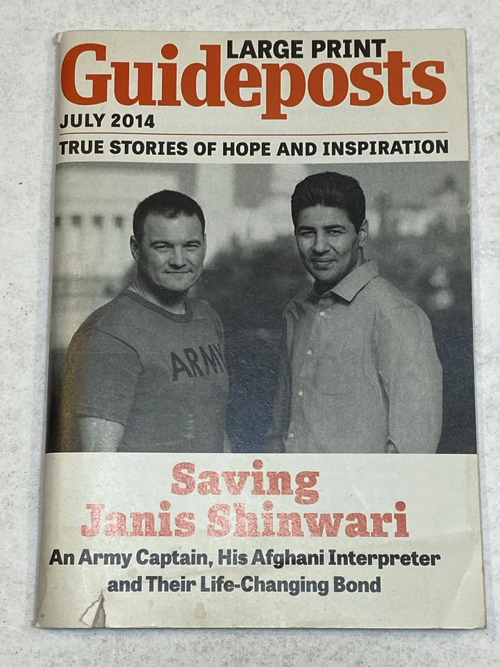 Guideposts Magazine LARGE PRINT July 2014 Saving Janis Shinwari Army Captain US - Image 1 of 1