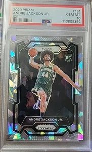 2023 Prizm Silver Cracked Ice Andre Jackson Jr PSA 10 Gem Mint RC Rookie Low Pop - Picture 1 of 1