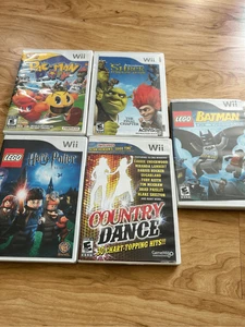 Wii game bundle Harry Potter, Batman just dance shrek - Picture 1 of 3