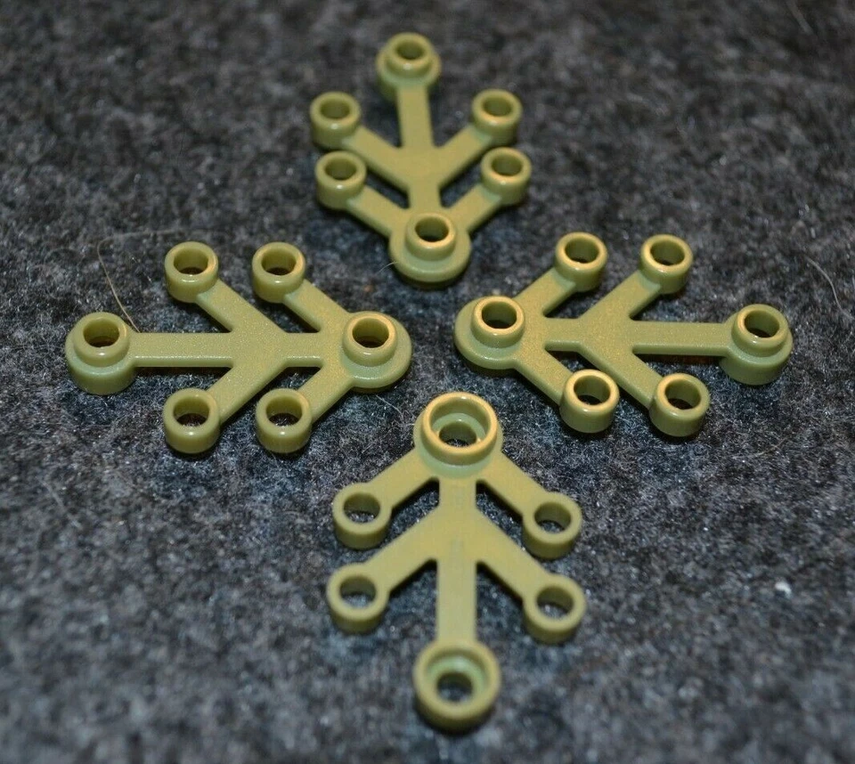 (4) 4 x 3 оливковый зеленый растительности оставить кирпичики ~ Lego ~ новый  - Изображение 1 из 1