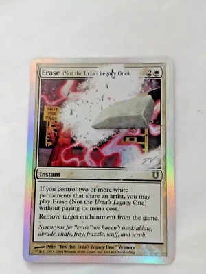 MTG Erase (Not the Urza's Legacy One) Unhinged Foil - Uncirculated - Image 1 of 3