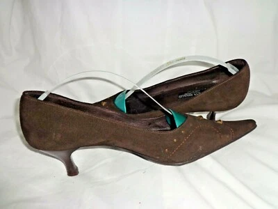 ZAPATO DE MUJER MARINA RINALDI MARRÓN GAMUZA CUERO TALLA REINO UNIDO 6 EU 39 EN MUY BUENA CONDICIÓN  Foto 1 de 4