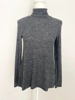 Top tejido cuello alto Merona para mujer talla XS gris mangas largas Foto 1 de 4