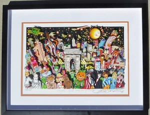 CHARLES FAZZINO Ghosts good times and gridlock 3D DX FRAMED HAND SIGNED COA - Picture 1 of 6