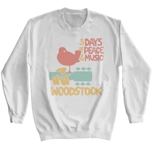 Woodstock 1969 3 Days Of Peace & Music Men's Sweat T Shirt Rock & Soul Music - Picture 1 of 3