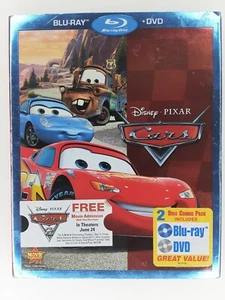 Disney Pixar Cars Movie Blu-ray DVD Combo 2 Disc Set - Imagen 1 de 5