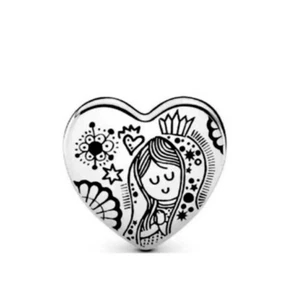 Charm For Bracelet Or Necklace Sterling Silver 925 Virgencita De Guadalupe - Picture 1 of 6