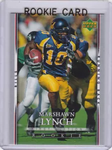 MARSHAWN LYNCH ROOKIE CARD Beast Mode 2007 Upper Deck Football 1st Edition RC! - Picture 1 of 2