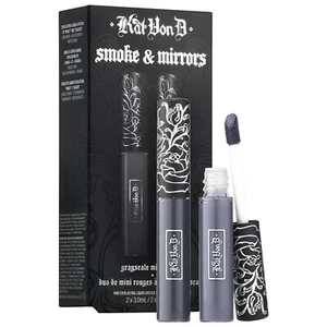 Kat Von D Smoke & Mirrors Grayscale Vegan Everlasting Mini Liquid Lip Duo NIB - Picture 1 of 3