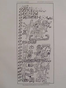 Maya Dresden Codex Jahrträger Schöpfergottheit Itzamna Todesgott Kimil 1882 - Bild 1 von 2