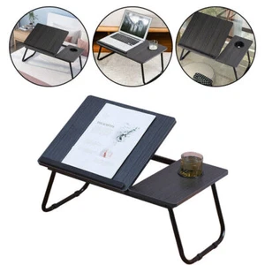 Portable Folding Laptop Desk Table Bed Adjustable Computer Stand Tray Furniture - Picture 1 of 24