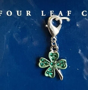 RARE NEW 4 Leaf Clover Swarovski Crystals Irish Shamrock Lucky Charm St Patricks - Zdjęcie 1 z 3