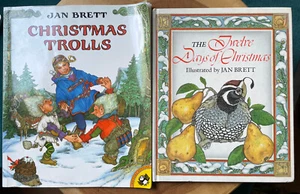 The Twelve Days of Christmas & Christmas Trolls Jan Brett - Picture 1 of 1