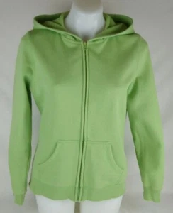 SJB Active Long Sleeve Full Zip Solid Green Hoodie Sweatshirt Women's Sz Medium - Picture 1 of 12