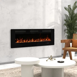 Wall Mounted Electric Fireplace Recessed Ultra Thin Insert &Remote 40''50''60'' - Picture 1 of 39