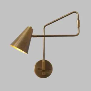 Vintage Articulated Sconce Mid-Century Modern Brass Wall Lamp - Picture 1 of 3