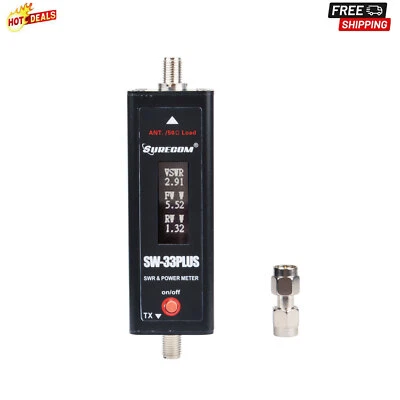 SURECOM SW-33Plus VHF/UHF dual Band 125-525MHz Analog Walkie Power & S.W.R Meter - Image 1 of 4