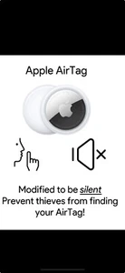 Apple Air Tag modifiée - SILENCIEUX / haut-parleur retiré / GPS FindMy !!! - Photo 1 sur 1