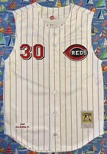Authentic Mitchell & Ness MLB Cincinnati Reds Ken Griffey Jr Baseball Jersey - Picture 1 of 12