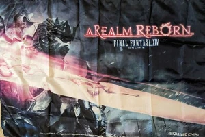 Final Fantasy XIV Online A Realm Reborn Square Enix Bandera Bandera Promoción Nuevo - Imagen 1 de 1