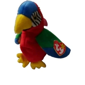 Collectible 1998 Ty Beanie Baby Jabber The Parrot Tropical Bird Plush Stuffie - Picture 1 of 3