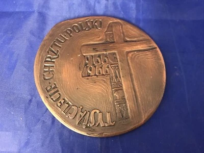 Poland 1966 - Millennium of the Baptism of Poland - Bronze Medal - FREE POSTAGE - Image 1 of 4